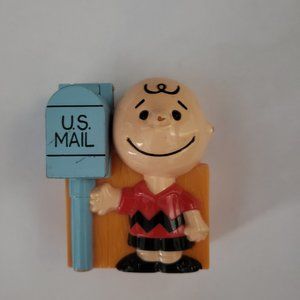 Vintage Toy Peanuts Charlie Brown with US mailbox 1966